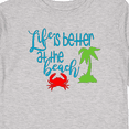 thumbnail image 4 of Inktastic Life is Better at the Beach Crab and Palm Tree Boys or Girls Long Sleeve Toddler T-Shirt, 4 of 5