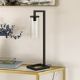 thumbnail image 2 of Evelyn&Zoe Modern Metal Table Lamp with Clear Glass Shade, 2 of 12