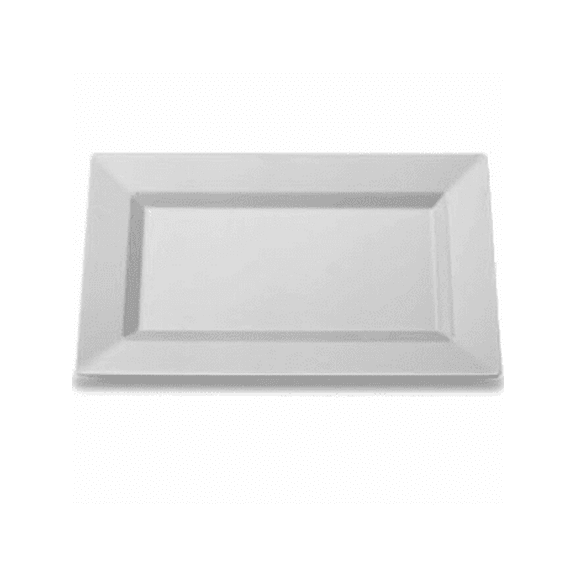 Clear 9.5" Rectangle Plastic Salad Plates 10ct.