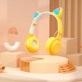 thumbnail image 4 of Latrodar Fashionable And Cute Style Luminous Ear Head-mounted Bluetooth Headset Affordable&High-Quality Yellow 4.8x3 Inch Home Stuff, 4 of 5