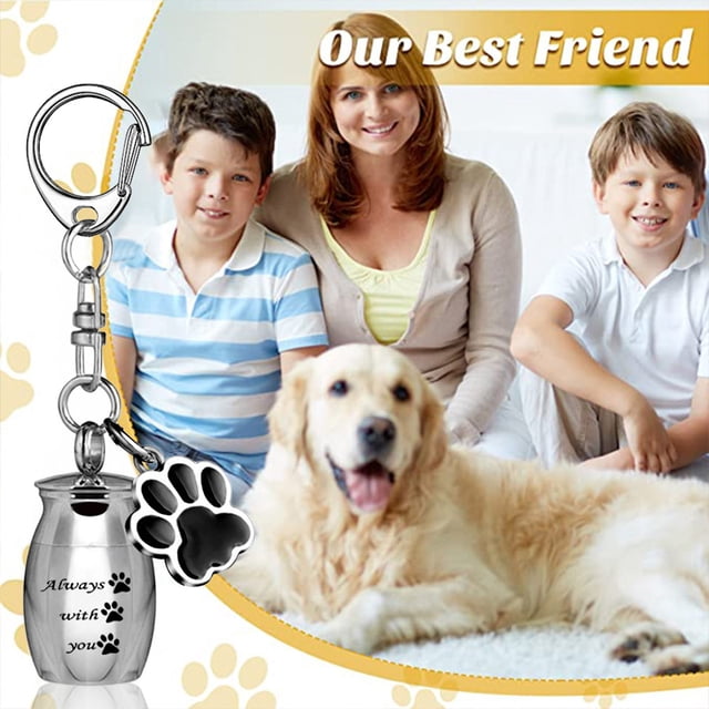 Stainless Steel Keychain Perfume Memorial Ashes Pendant Key Pendant Metal Jar Keychain