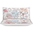 thumbnail image 3 of HAHDAXIA Marine Shellfish Pattern Bedding Solid Comforter Set for All Seasons,3 Pieces(1 Comforter+2 Pillowcases),Soft Microfiber Bedding Set Twin(86"x70"), 3 of 7