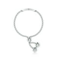 thumbnail image 3 of ANGARA Natural Pave-Set Diamond Open Heart Bolo Ring in 14K White Gold for Women (Size-0.9mm| Color-K| Clarity-I3) | April Birthstone, Anniversary, Jewelry Gift for Women | Natural Diamond Ring, 3 of 9