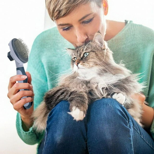 Pet Grooming Brush Deshedding Tool for Dogs Cats Long Short Hair Loose Remover Gentle Massage Comb