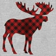 thumbnail image 2 of Women's Lost Gods Christmas Plaid Moose  Graphic Tee Athletic Heather Large, 2 of 4