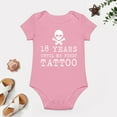 thumbnail image 4 of 18 Years Until My First Tattoo Baby Bodysuit – Funny Baby Shower Gift – Cute Infant One-Piece Romper for Boys Or Girls Pink-style 12months, 4 of 7