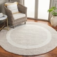 thumbnail image 2 of SAFAVIEH Tahoe Connor Solid Shag Area Rug, Beige/Ivory, 6'7" x 6'7" Round, 2 of 10