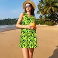thumbnail image 3 of Fotbe Frogs Vestido de Verano sin Mangas para Mujer – Vestido Midi Línea A, Estilo Camiseta Floral, Vestido Playero Casual y Fluido, 3 of 7