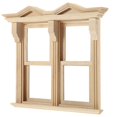 thumbnail image 4 of Realistic Miniature Wooden Dollhouse Window Prop for DIY Mini House Decoration and Landscape Displays, 4 of 5
