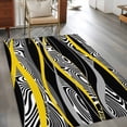 thumbnail image 2 of Rectangle Area Rugs 3 x 5 Ft, Yellow Black Stripes Non-Slip Residential Carpet, Modern Grey Ombre Abstract Striped Indoor Crawling Mats Runner Rugs for Living Room/Dining Room/Bedroom, 2 of 8