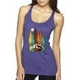 thumbnail image 1 of Trippy California Redwoods Forest Fox Silhouette | Womens Fashion Premium Tri-Blend Racerback Tank Top, Purple Rush, Small, 1 of 4