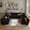 Black(Plush Corduroy Fabric), variant on Ovios 8-Piece Modular Sectional Sofa, 127" U-Shaped Living Room Couch, Beige(Plush Corduroy)