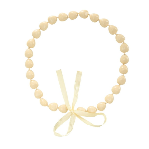 Collar Con Símbolo De Buena Suerte Kukui Nut Lei, Delicado Collar De Tuerca De Resina Con Lazo Para Graduación, Iluminación Y Guardia. Para Amigos Y Familiares