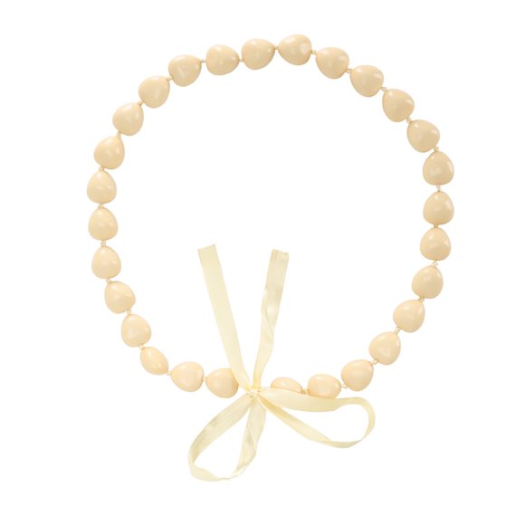 Collar Con Símbolo De Buena Suerte Kukui Nut Lei, Delicado Collar De Tuerca De Resina Con Lazo Para Graduación, Iluminación Y Guardia. Para Amigos Y Familiares