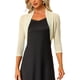 thumbnail image 1 of INSPIRAR CHIC Blusas Semitransparentes para Mujeres Elegantes con Mangas 3/4 Cárdigan Bolero Shrug Albaricoque 2XL, 1 of 6