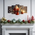thumbnail image 4 of ZHONGYUTONG 5 Piece Christmas Wall Art Santa Claus and Reindeer Pictures Large Xmas Canvas Painting Prints Winter Holiday Home Wall Decor Framed (12x20inx2pcs 12x30inx2pcs 12x40inx1pcs), 4 of 4