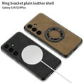 thumbnail image 6 of Allytech Case for Samsung Galaxy S24 with 360° Rotatable Magnetic Ring Kickstand, Support Wireless Charging, Luxury PU Leather [Anti-Drop & Shockproof] Case for Galaxy S24 - Brown, 6 of 10