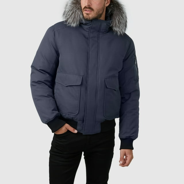 Pajar Men's Lucas Bomber with Detatchable Trimmed Fur Hood