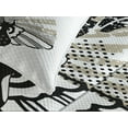 thumbnail image 4 of Ambesonne Guitar Quilted Bedspread Set 3 Pcs, Rock and Roll Pattern, Queen Size, Tan Black White, 4 of 5