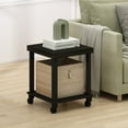 thumbnail image 6 of Furinno Turn-N-Tube Classic 2-Tier End Table, Side Table with Casters, Espresso/Black, 6 of 6