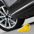thumbnail image 4 of TABLZONE 2Pcs Portable Yellow Plastic Wheel Chocks Heavy Duty Anti Slip Triangular Car Stoppers, 4 of 6
