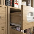 thumbnail image 3 of 63" Tall Liquor Cabinet with Wood Finish | Adds Functionality to Dining Room Bar, 3 of 7