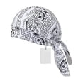 thumbnail image 2 of 1Pack Paisley Cooling Headscarf Cap Set Bandana Beanie, Breathable, Adjustable Straps (White), 2 of 7