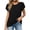 Black, variant on Women’s Twist Knot T-Shirts Round Neck Petal Short Sleeve Blouse Dressy Casual Summer Home Daily Wear Fashion Streetwear 2026