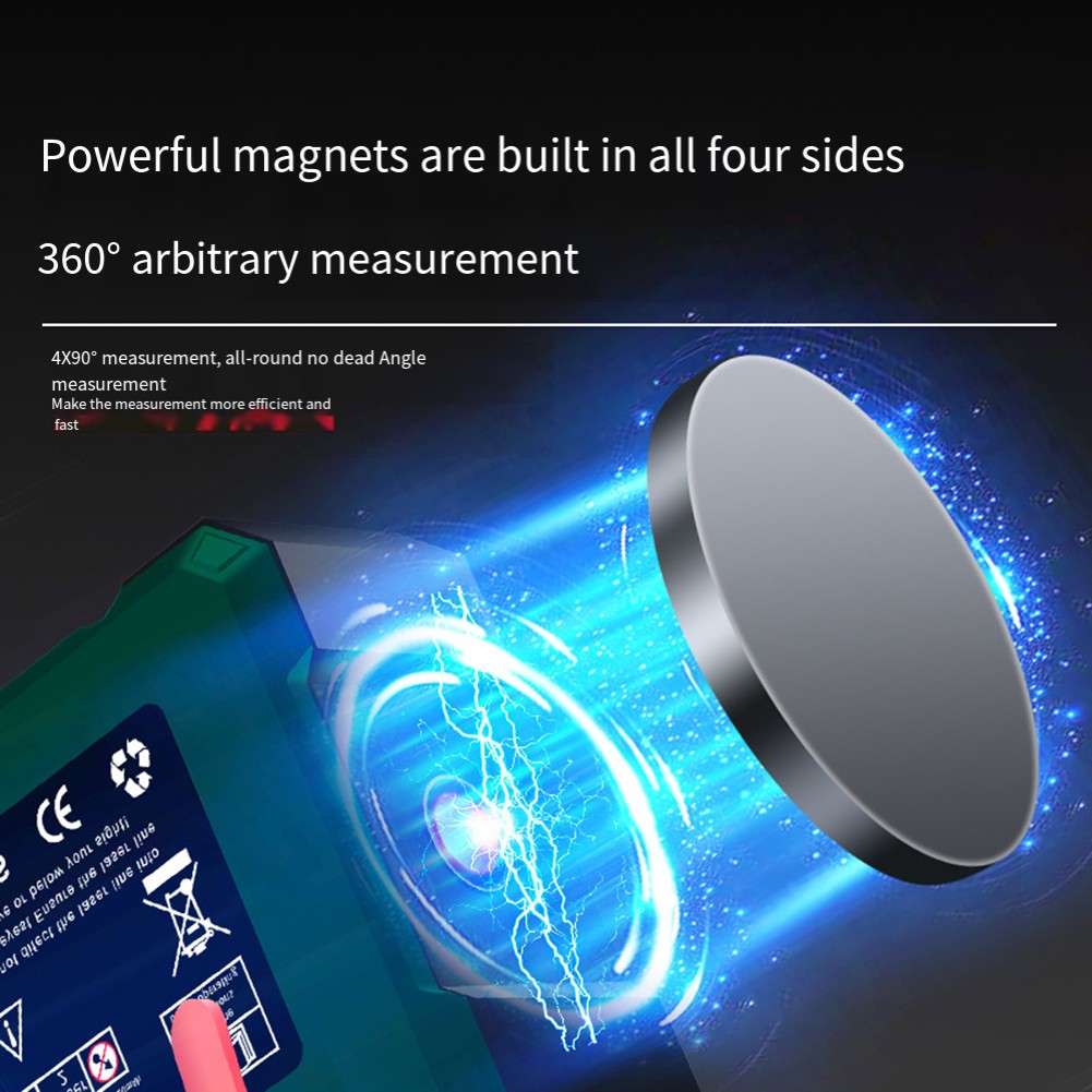 Type-c Rechargeable Level with Magnetic Base & LCD Display