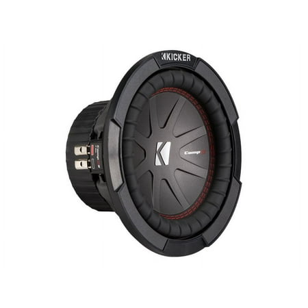 KICKER - CompR 8" Dual-Voice-Coil 4-Ohm Subwoofer - Black