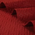 thumbnail image 2 of Legacy Decor 3 PCS Bedspread Quilt Coverlet Stitched Pinsonic Reversible All Season Oversized King / Cal-King Size Brick Color, 2 of 7