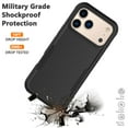 thumbnail image 3 of Njjex iPhone 17 Pro Case 6.3" Shockproof Rugged Cover, Military Grade Protection, Slim Fit Anti-Slip Bumper Case Dual Layer Full Body Protective Cover for iphone 17 Pro -Black, 3 of 7