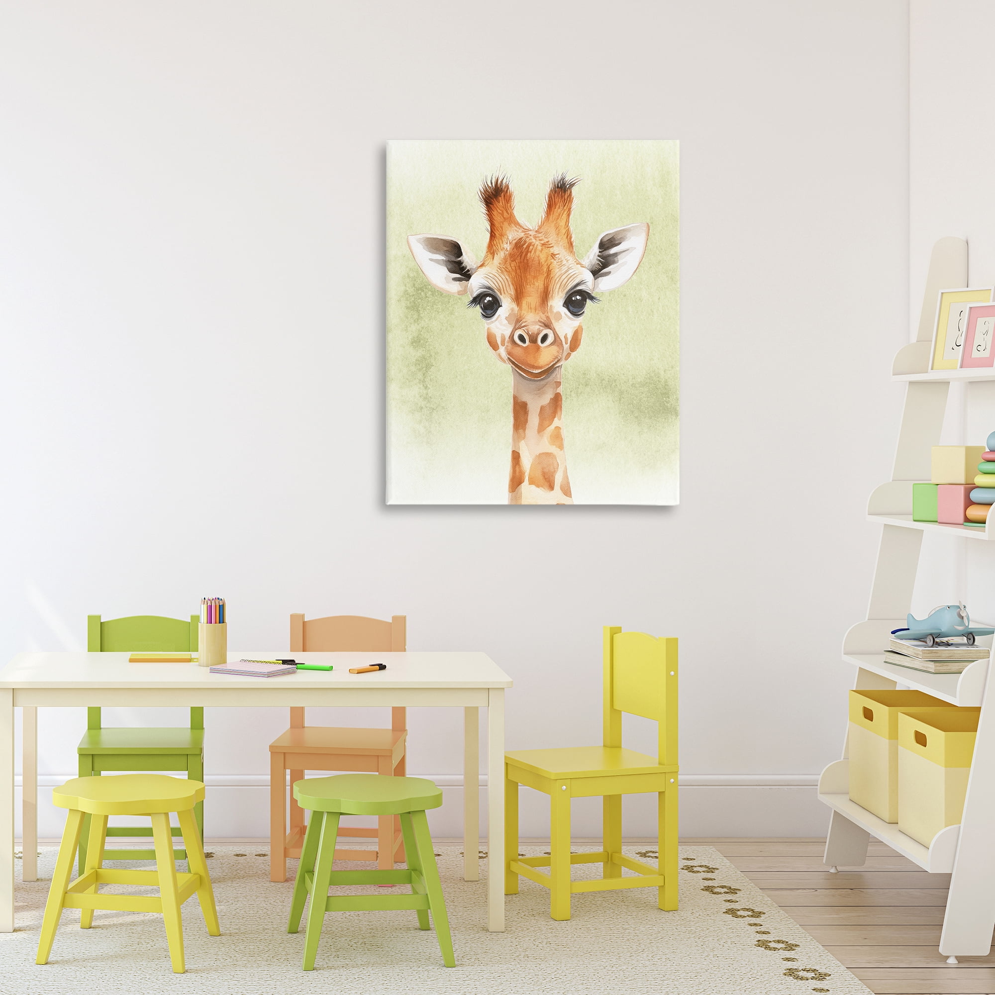 Stupell Industries Jungle Friends Baby Giraffe Canvas Wall Art, design by Christine Simpson Art