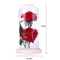 thumbnail image 2 of LED Light 2pcs Artificial Roses Flowers In a Glass Dome Home Party Wedding Decor Gift for Birthday  Valentine‘s Day  Mother‘s Day, 2 of 9
