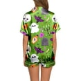 thumbnail image 3 of Fgnfyis Ensemble de Pyjama Décontracté Imprimé pour Femmes et Shorts Pyjama d'Halloween Femmes Vert_002 L, 3 of 6