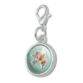 thumbnail image 2 of Peace Dove at Christmas Antiqued Bracelet Pendant Zipper Pull Charm with Lobster Clasp, 2 of 5