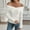 White, variant on HOMBOM Fall Sweater for Women White Off The Shoulder Boat Neck Slim Long Sleeve Knit Tops Womens Elegant