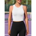 thumbnail image 2 of Womens Workout Tank Tops Seamless Built in Bra Sports Top Crew Neck Yoga Running Tops, 2 of 8
