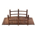 thumbnail image 4 of IVV 4.92ft Outdoor Wooden Arch Bridge, Solid Fir Landscape Bridge for Garden, Patio, Yard, and Scenic Decor, Weatherproof & Sturdy (Carbonization Color), 4 of 9