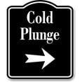 thumbnail image 1 of Cold Plunge Right Arrow BLACK Aluminum Composite Sign, 1 of 5