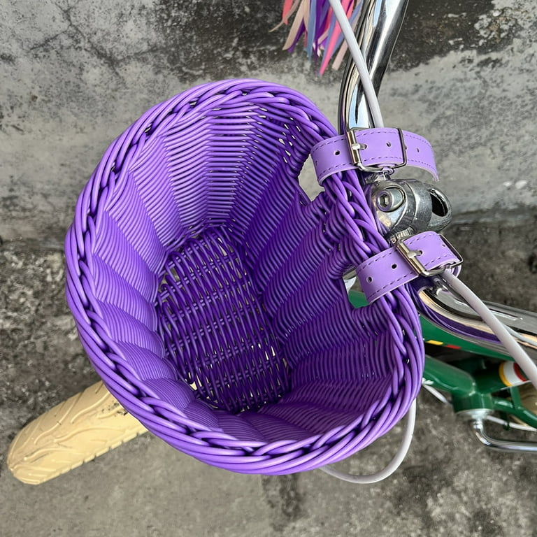 Purple bike basket sales