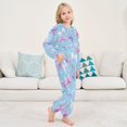 thumbnail image 6 of Fluffy Pajamas Set Fuzzy Winter Warm Pj Sets Pullover Tops and Long Pants Pink and Purple Bows Large, 6 of 8