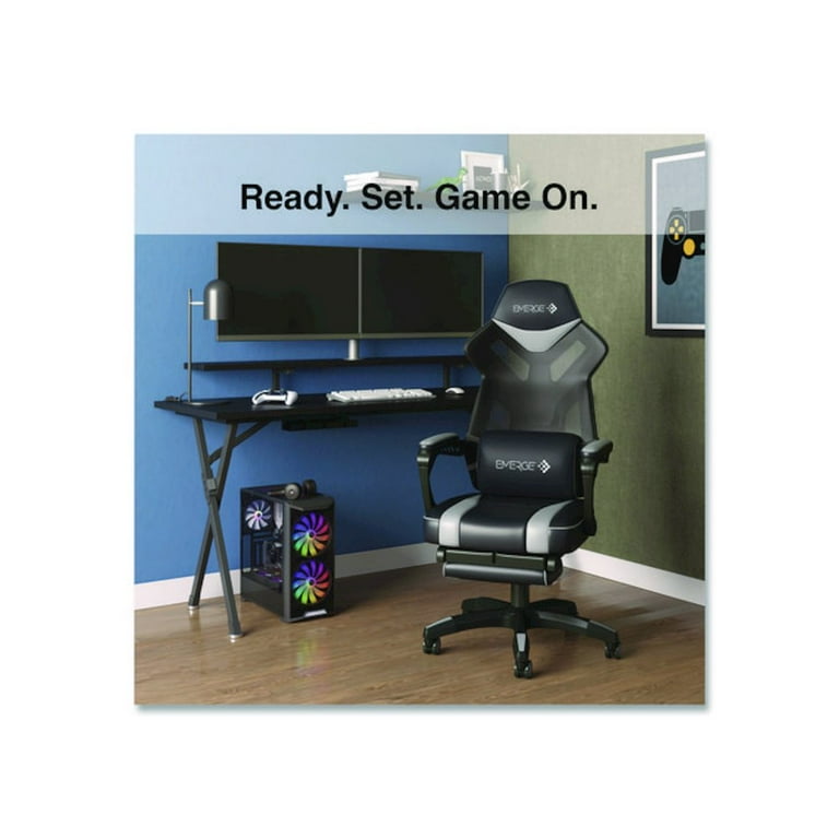 Emerge Vomax Gaming Chair with High Back Race Design and Emerge Vomax Gaming Chair with High Back Race Design and