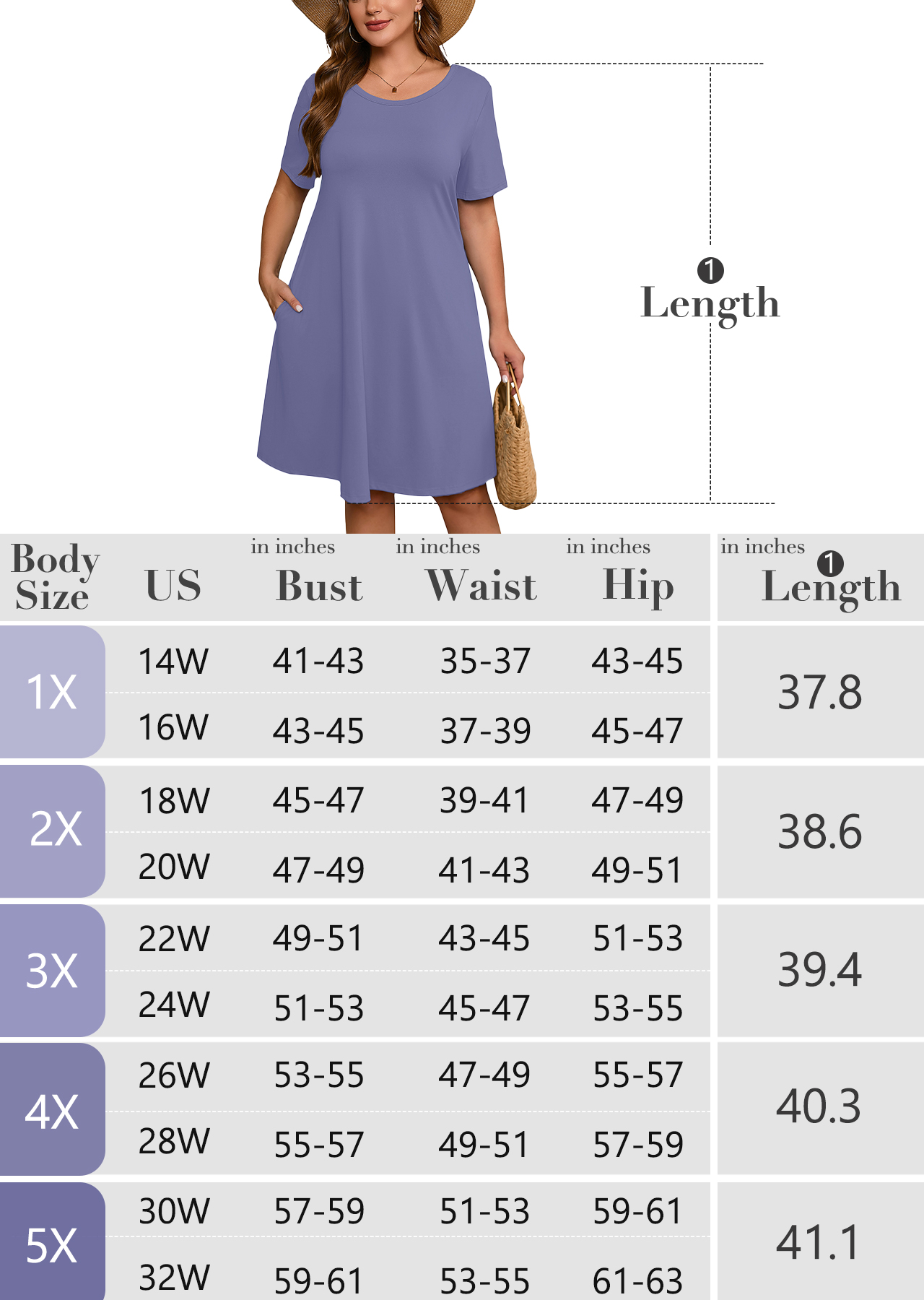 Showmall Plus Size Swing Midi Dress with Pockets photo 7