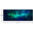 thumbnail image 3 of Desk Mat Blue Green Stars Nebulae Large Keyboard Mouse Pad for Laptop PC Setup Desk Cover Protector Desk DéCor for Office Home Work Gaming 31.5" X 11.8" Stitched Edge Non-Slip Design, 3 of 6