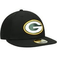 thumbnail image 3 of Men's New Era Black Green Bay Packers Omaha Low Profile 59FIFTY Fitted Hat, 3 of 6