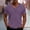 Purple, variant on YLSDY Men's Waffle Knit V-Neck T-Shirt Casual Solid Color Lightweight Short Sleeve Top Coffee XXXXXL