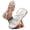 A-White465, variant on Bibifish Womens Flat Sandals Sparkly Elastic Slingback Rhinestone Butterfly Flat Sandals Summer Everyday Casual Street Wear Flat Sandals