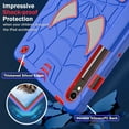 thumbnail image 5 of Allytech Case for Samsung Galaxy Tab S9 FE/S9 11.0" 2023 (SM-X510/X516B/X710/X716B), Rugged Case with Hidden Kickstand & Adjustable Shoulder Strap, Thickned Silicon Edges Shockproof Case - Blue+Red, 5 of 6