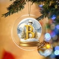 thumbnail image 3 of Yellow Crystal Ball Acrylic Car Ornament, Alphabet Christmas Tree Pendant, 2D Flat Home Decoration for Holiday Decor, Cute Alphabet Design Christmas Hanging Ornament, 3 of 6